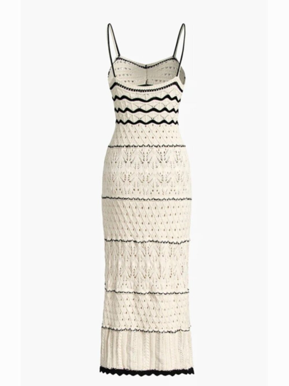 Commense NWT Paros Crochet Eyelet See Through Midi Dress Off-white size medium - Picture 6 of 7